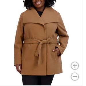 Tahari Ladies' Faux Wool Wrap Coat, nwt